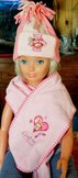 ensemble bonnet et écharpe Charlotte aux fraises